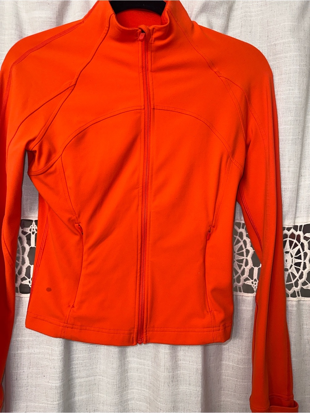 lululemon athletica Women's Bright Orange Full-Zip Utility Jacket